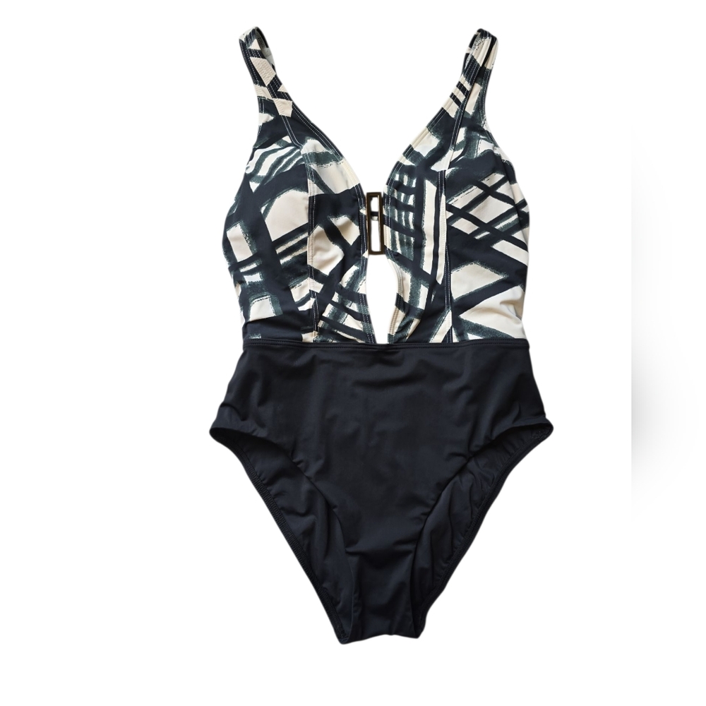 Miraclesuit Monochrome Graphic One Piece - Picture 3 of 11